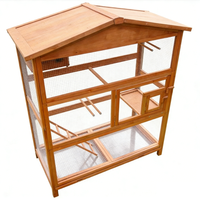 Nichoir Moderne en Bois de Grande Taille pour Oiseaux, Motif à Carreaux, Résistant au Vent, Utilisation Extérieure, Cage de Reproduction pour Oiseaux de Compagnie