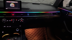 Luz Ambiental Dinámica RGB de 64 Colores Cardoo Symphony para <span class=keywords><strong>Audi</strong></span> A4 <span class=keywords><strong>A5</strong></span> S5 B9 2017-2025, Decoración Interior y Piezas de Mejora - Product Image 3