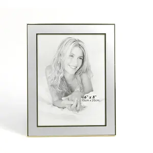 Wholesale Stainless Steel Metal Photo Frame 8 10 inches A4 Wall Hanging Picture Frame for Table Home Decoration