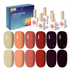 AILANUO logotipo personalizado venta al por mayor UV Gel esmalte conjunto 6 colores resina orgánica Nail Art Soak-off luz Color LED lámpara fuente DIY - Product Image 1