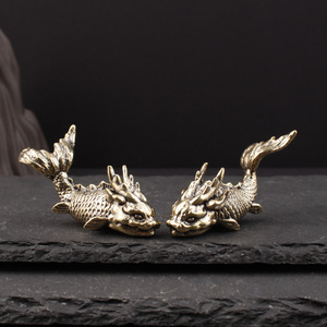 Adorno de Dragón de Latón, 2 Piezas, Decoración Feng Shui para el Hogar, Prensapapeles para Sala de Estar, Decoración de Año Nuevo Chino - Product Image 1