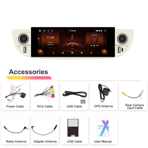 Autoradio Android Hikity per <span class=keywords><strong>Fiat</strong></span> 500 2007-2015 da 6,86'' Stereo per Auto 2+64G Carplay Wireless/Android Auto/GPS/WiFi Vendita all'Ingrosso - Product Image 6