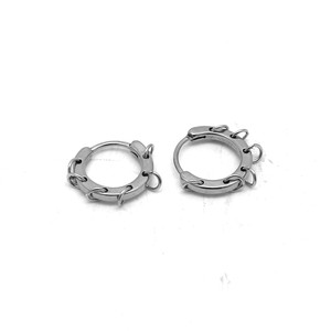 Aros de Acero de Titanio yunnique Unisex, Diseño Geométrico con Perno de Acero Inoxidable 316, Otoño 2024 Guangzhou - Product Image 2