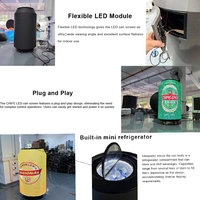 Écran LED personnalisé en forme de canette de cola, affichage LED P2 incurvé à 360 degrés pour la publicité