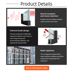 Apro cách nhiệt và cách âm hợp kim nhôm trượt cửa sổ kính hai lớp kính cửa sổ trượt Hợp kim nhôm - Product Image 2