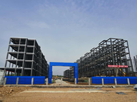 Bâtiment de bureaux préfabriqué en structure métallique soudée industrielle, construction en acier haute résistance