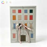 Boîte de calendrier de l'avent personnalisée à 24 tiroirs, boîte d'emballage cadeau de compte à rebours de Noël en carton recyclable gaufré