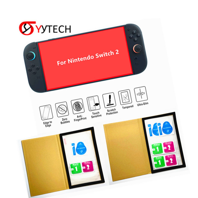 SYYTECH Tempered Glass Screen Protector for NS Nintendo Switch 2 Console Protective Accessories