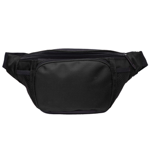 Sac banane unisexe noir personnalisé en polyester, forme oreiller, étanche, avec fermeture éclair, pour fitness, voyage et usage décontracté - Product Image 2