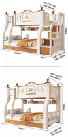 Cama litera superior e inferior para adultos, ideal para apartamentos pequeños, cama alta y baja para niños, toda de madera maciza, y cama infantil.