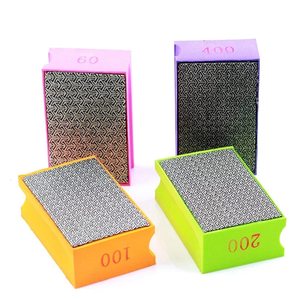 PEXMIENTAS Tampons de ponçage diamantés Tampon de polissage à la main électrolytique Support en mousse Éponge de ponçage pour verre granit marbre - Product Image 1