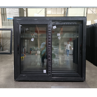 Portes et fenêtres en alliage d'aluminium à double vitrage Sécurité Fenêtres coulissantes horizontales résistantes aux tempêtes de grande qualité Preuve