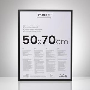 <span class=keywords><strong>Cornice</strong></span> Nera 50x70 cm in Legno Ingegnerizzato <span class=keywords><strong>per</strong></span> Foto, <span class=keywords><strong>Puzzle</strong></span>, Diplomi, Tela, Decorazione Murale - Product Image 1