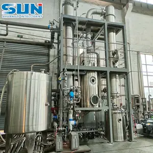 Distillation Equipment Single Multi Effect Thin Ethanol Vacuum Falling Film Evaporator Used In Dairy/Chemical/traditional Chines