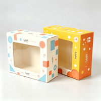 Boîte cadeau en papier personnalisée pour Noël, vente en gros, avec fenêtre, pour bonbons, gâteaux et emballages