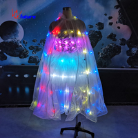 Future Performance Wear Chinese Sexy White One Piece LED Dancing Dress for Adults Women Ballroom & Carton Glow Costume Luminous