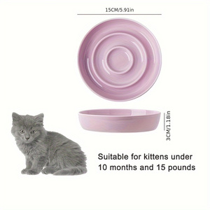 Ciotola di alimentazione lenta in ceramica ciotole di base per un'alimentazione sana protegge il Design Non-punta della colonna cervicale per gattini per razze di cani di piccola taglia - Product Image 3