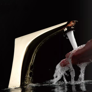 물 절약 크롬 황금 자동 센서 탭 핫 및 콜드 믹서 적외선 센서 수도꼭지 욕실 적외선 센서 수도꼭지 - Product Image 1