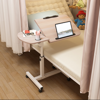 Mesa de estudio de trabajo de elevación móvil portátil, manivela Manual de altura ajustable sobre la cama, sofá, mesa auxiliar, bandeja para ordenador portátil, escritorio