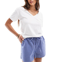 100% coton col en V femmes blanc t-shirt étiquette personnalisée Sexy dames pré-rétréci été doux T-shirt