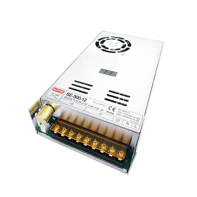 MZMW SE 500W 0-12V 15V 24V 36V 48V 60V 72V 80V 100V Adjustable Digital Display Smps AC DC Industrial Switching Power Supply Unit
