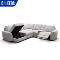 MANWAH CHEERS Juego de Sofás Seccionales Modulares de 5 Plazas con Chaise Longue y Sofá Cama Eléctrico Reclinable para Muebles de Sala de Estar