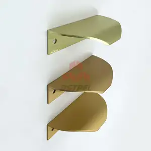 Aluminium Furniture Edge Pull Handle Profile For Kitchen Cabinet Drawer Finger Pulls Handles