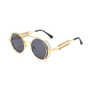 2020 cổ điển Vòng Sun <span class=keywords><strong>Glasses</strong></span> For Men chất lượng tốt vàng kim loại <span class=keywords><strong>steampunk</strong></span> Sunglasses với ống kính Gradient và khung hợp kim - Product Image 2