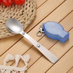 Ensemble de couverts pliables en acier inoxydable 304 de marque <span class=keywords><strong>JAZZ</strong></span>, poli miroir, design moderne, pour le camping en plein air, les pique-niques - Product Image 4