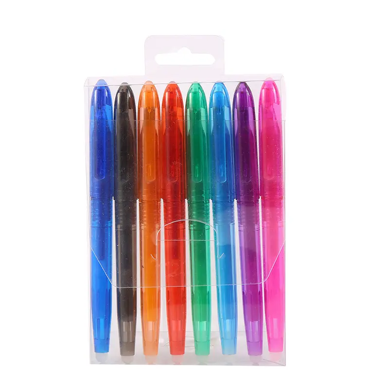ปากกาเจลสีสันสดใสขนาด0.7มม. 0.5ปากกามาร์กเกอร์ลบได้อัจฉริยะมาพร้อมกับยางลบ