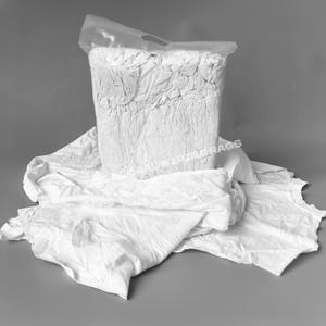 Trapos de Camiseta Blancos Reciclados para Limpieza Industrial, Trapos de Algodón 100% con Gran Absorción de Aceite - Product Image 1