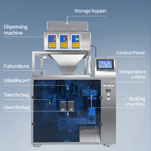 Machine d'emballage commerciale automatique pneumatique pour petits sacs de riz, café, noix, arachides, noix de cajou, avec scellage trois côtés et remplissage - Product Image 5
