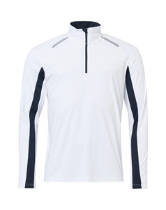 Printemps et automne Golf T-shirts de randonnée respirants à manches longues pour hommes et femmes Sports de plein air avec col montant à demi-zip - Product Image 2