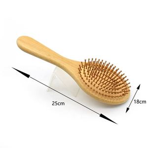 Cepillo de Bambú para Limpiar el Cabello, Antiestático, Desenredante, con Cojín - Product Image 2
