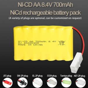 Pilas recargables <span class=keywords><strong>de</strong></span> níquel-<span class=keywords><strong>cadmio</strong></span> <span class=keywords><strong>para</strong></span> niños, 8,4 V, 700mAh, camión rc, juguete, Tren Eléctrico, juguetes, batería, AA5 - Product Image 3