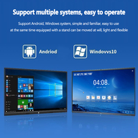 Pizarra Interactiva 4K de 65, 75 y 86 Pulgadas, Precio de Fábrica, Pantalla Táctil Todo en Uno para Microsoft Teams, Zoom y Google Meet