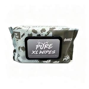 Toallitas Puras XL de Carbón Vegetal, Paquete de 50 Unidades, Artículos de Limpieza Biodegradables - Product Image 1