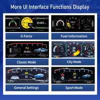 Dashboard Digital Cluster Mobil Sistem Linux 15,8 Inci untuk Ford Mustang 2015-2023 Layar LCD Pengganti Speedometer Virtual