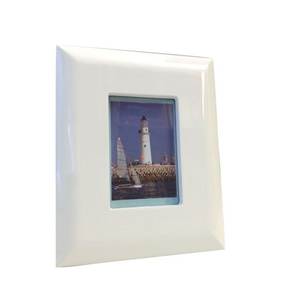 <b>White</b> Partially Flat 150x200 Glass <b>Photo</b> <b>Frame</b> Wood and Plastic Decorative Product - Product Image 1