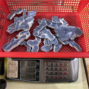 Dalles de cristal brut de jade corail bleu naturel de haute qualité en gros, pour cadeau et décoration intérieure, cadeau de la Saint-Valentin - Product Image 4