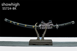 Épée Katana Dachi noire faite à la main, jouet de collection pour cosplay SS724BK - Product Image 3