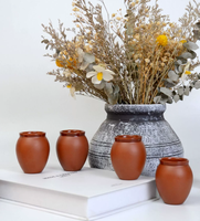 Tasse à café en céramique artisanale de 10 onces, design classique, argile terracotta, Cantaritos mexicains, usage vintage pour les fêtes, portable, passe au lave-vaisselle