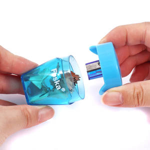 Foska Artículos de <span class=keywords><strong>papelería</strong></span> escolar Uso multiusos Cortadores de lápiz manuales de plástico de un agujero de color brillante para estudiantes - Product Image 2