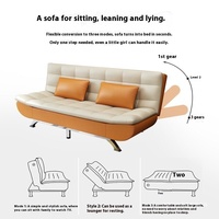 Multifunktionales, faltbares, modernes Drei-Personen-Loveseat-Sofabett für kleine Wohnungen und Mietwohnungen, waschfrei