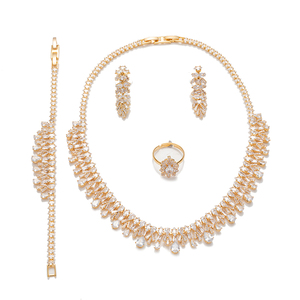 Joyería de Lujo con Circonita Cúbica AAA para Novias de Dubái, Collar de Moda Nigeriana, Accesorios de Boda de Arabia Saudita, Conjuntos de Joyería BN8238 - Product Image 6