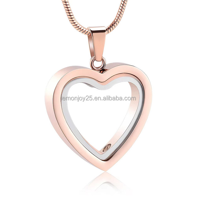 Silver Tone Heart Keepsake Urn Necklace - Personalized Remembrance Jewelry Gift
