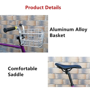 Bicyclette à pignon fixe de 20 pouces à vitesse unique <span class=keywords><strong>BMX</strong></span> avec cadre en acier à haute teneur en carbone Mini vélo - Product Image 5