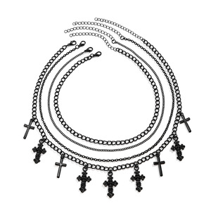 Collier à chaîne étoilée superposée pour femmes, en alliage de zinc, pendentif géométrique multi-brins, bijoux tendance, origine Yiwu - Product Image 5