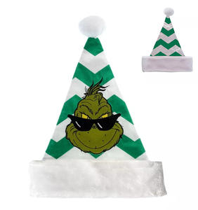 グリンチマス 大人用 クリスマス サンタ帽子スーツ コスチューム用 16インチ サンタハット パーティーコスチューム または クリスマスデコレーション - Product Image 4