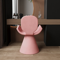 Chaise de maquillage de style nordique italien, luxe, lumière, simple, bois crème, personnalisable, haut de gamme, chambre à coucher, salle à manger